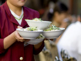 Waitress Carrying Soup in Wangfujing Xianchi Jie  Small Hutong