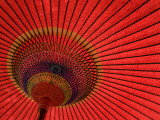 Traditional Red Japanese Paper Umbrella