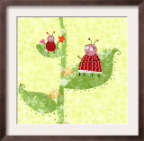 Two Ladybugs Perched on a Plant