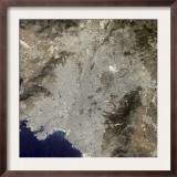 True-Color Satellite View of Central Athens  Greece