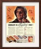 Nestle's  Propaganda Chocolate Sweets WWII Chocolate Is a Fighting Food  USA  1940
