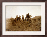 Apaches Desert Rovers- Five Apache on Horseback in Desert  1903
