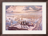 New York Harbor Viewed from the Brooklyn Bridge Tower