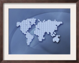 Digitally Generated Image of the World in Pixels
