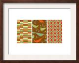 Retro Birds Triptych