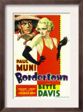 Bordertown  Paul Muni  Bette Davis on Midget Window Card  1935