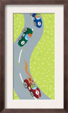 Race Car Drivers on Winding Road