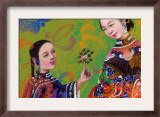 Asian Women Sharing a Flower