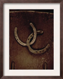 Lucky Horse Shoes on Rust Metallic