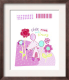 Pink Mouse with Flowers