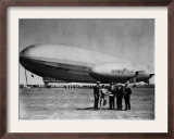The LZ 129 Graf Zeppelin  and the Volunteer  a Goodyear Blimp  1930s