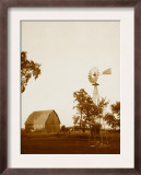 Country Days - Sepia Windmill and Barn