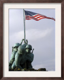 Close Up of the Iwo Jima Bronze Statue Showing Detail of the Sculpture