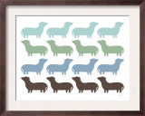 Blue Dashund Family
