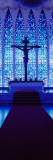 Silhouette of a Crucifix in a Church  Dom Bosco Sanctuary  Brasilia  Brazil
