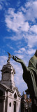 Low Angle View of a Statue in a Cemetery  Recoleta Cemetery  Buenos Aires  Argentina