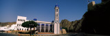 Building With a Minaret Near Mountain  Muscat  Oman