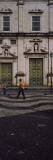 Three People Walking in Front of a Building  Terreiro De Jesus  Pelourinho  Salvador  Brazil