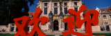 Sculptures in Front of a Museum  Bavarian National Museum  Munich  Bavaria  Germany