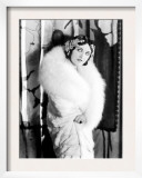 Pola Negri Wearing a White Knee-Length Fur Llate  Late 1920s