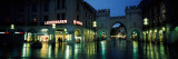 Buildings Lit Up at Dusk at a Town Square  Karlsplatz  Munich  Bavaria  Germany