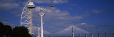 Low Angle View of a Tower With a Bridge in The Background  Vasco De Gama Tower