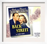 Back Street  Charles Boyer  Margaret Sullavan on Jumbo Window Card  1941