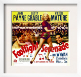 Footlight Serenade  John Payne  Betty Grable  Victor Mature on Window Card  1942