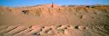 Profile of a Woman Running in the Desert  Great Sand Dunes National Monument  Colorado