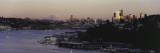 City Skyline at The Lakeside With Mt Rainier in The Background  Lake Union  Seattle