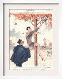 Le Sourire  Glamour Erotica Police Climbing Trees Magazine  France  1920