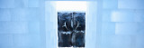 Reindeer Covered Door and Ice Blocks of An Ice Hotel  Jukkasjarvi
