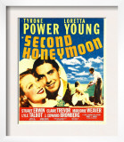 Second Honeymoon  Loretta Young  Tyrone Power  Loretta Young  Tyrone Power on Window Card  1937
