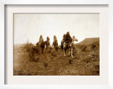 Apaches Desert Rovers- Five Apache on Horseback in Desert  1903
