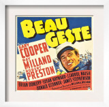 Beau Geste  Gary Cooper on Jumbo Window Card  1939
