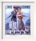 La Vie Parisienne  Couples Shooting Guns Hunting Magazine  France  1936