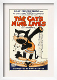 The Cat's Nine Lives  Cartoon Animation Poster Art  1926