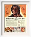 Nestle's  Propaganda Chocolate Sweets WWII Chocolate Is a Fighting Food  USA  1940