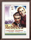 Rebecca  Laurence Olivier  Joan Fontaine on Belgian Poster Art  1940