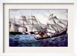 The Union Sloop of War Kearsarge Sinking the Confederate Ship Alabama  June 19  1864