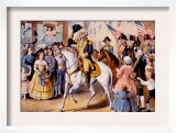 George Washington's Entry to Assume Office in New York as America's First President  1789