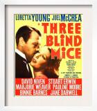 Three Blind Mice  Joel Mccrea  Loretta Young on Window Card  1938
