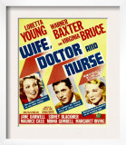 Wife  Doctor and Nurse  Loretta Young  Warner Baxter  Virginia Bruce on Window Card  1937