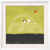 Dog  Cat  Bird in Car