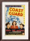 Coast Guard  Randolph Scott  Frances Dee  Ralph Bellamy on Midget Window Card  1939