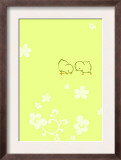 Chicks with White Flowers