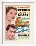 Bringing Up Baby  Katharine Hepburn  Cary Grant on Midget Window Card  1938