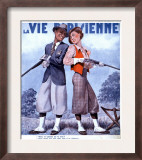 La Vie Parisienne  Couples Shooting Guns Hunting Magazine  France  1936