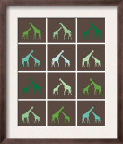 Green Giraffe Squares