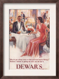 Dewar's  Whiskey Alcohol Dinners  UK  1930